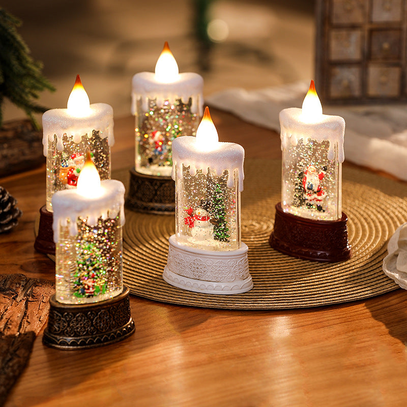 Weihnachtslichte Laterne mit beweglichem Santa-Motiv Brehn