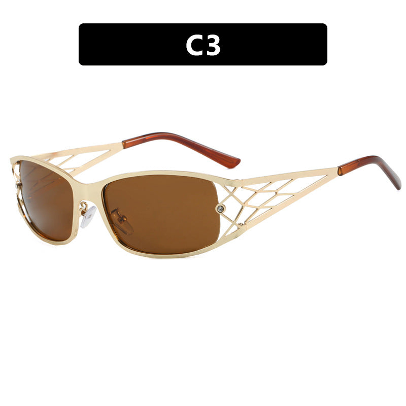 Damen modische Sonnenbrille mit strukturierendem Design und UV-Schutz Brehn