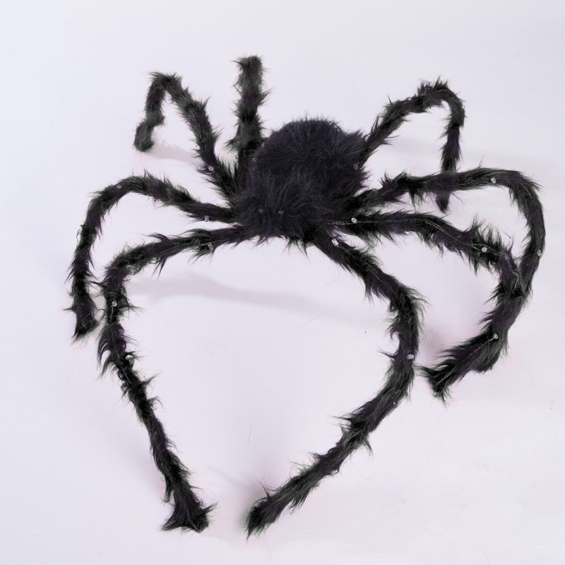 Halloween Haarreif mit Plüschspinne