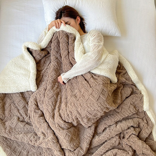 Luxuriöse Plüsch Sherpa Throw-Decke