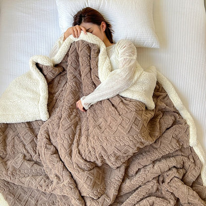 Luxuriöse Plüsch Sherpa Throw-Decke
