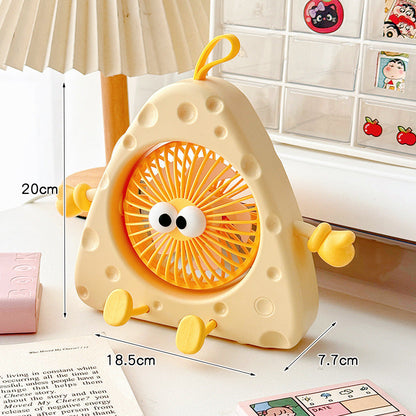 Frauen tragbarer Mini-Tischventilator mit süßem Charakterdesign Brehn