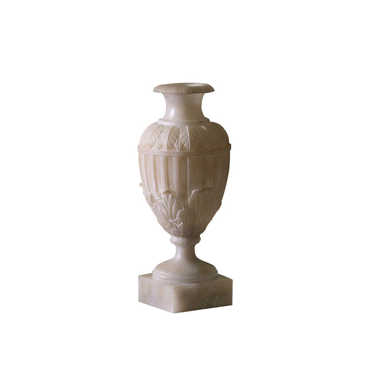 Elegante handgefertigte Alabaster-Dekorvase