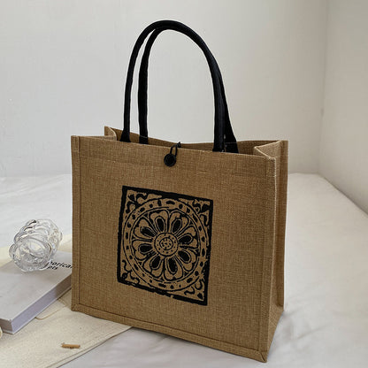 Lässige Jute-Einkaufs-Tasche