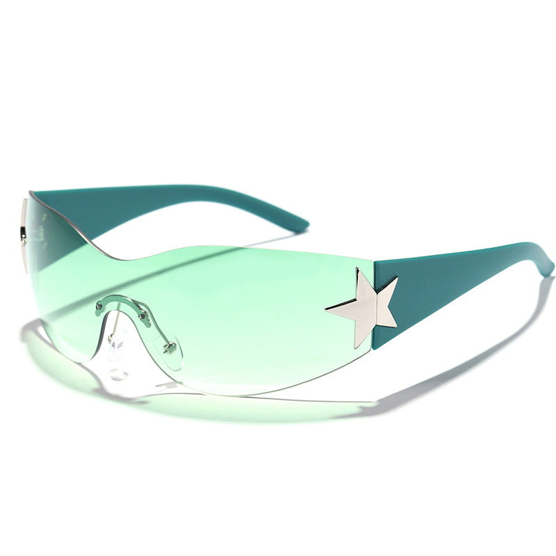 Damen futuristische Design-Sonnenbrille mit einzigartigen Akzenten Brehn