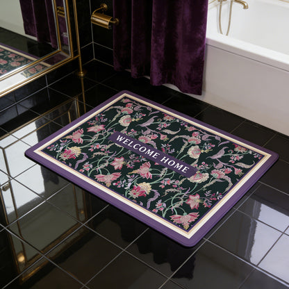 Vintage Floral Pattern Badmatte Brehn