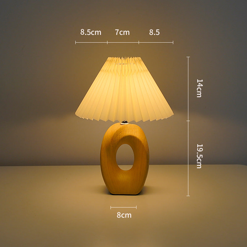 Moderne geformte Holzsockel Tischlampe