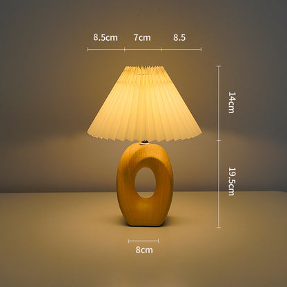 Moderne geformte Holzsockel Tischlampe