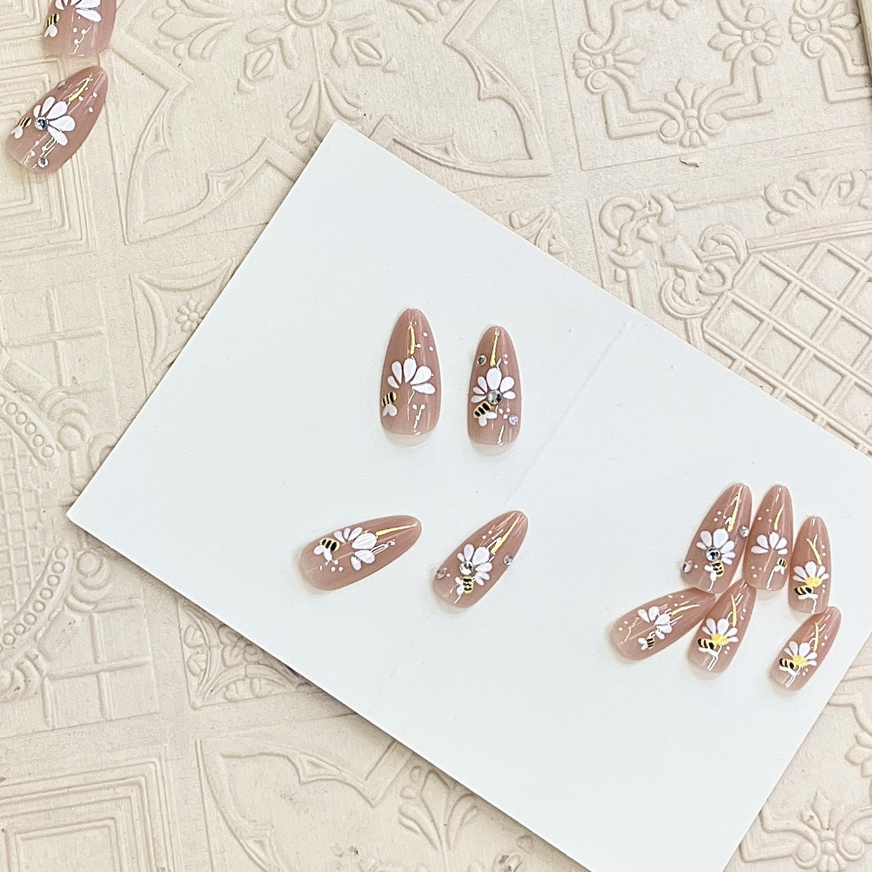 Künstlerische Blumeneindruck-Nagelspitzen Brehn
