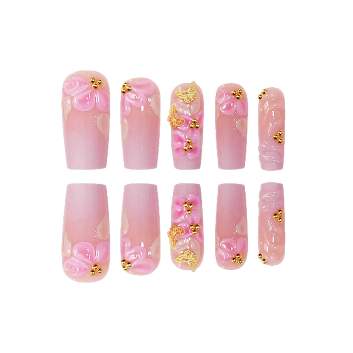 Premium dekorative florale Nagelverzierungen Brehn