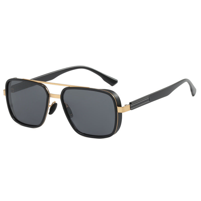 Damen elegante quadratische Sonnenbrille mit hochwertigem Metallrahmen Brehn
