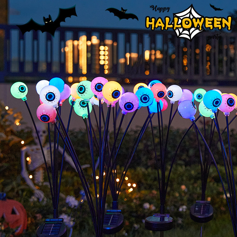 Gruselige Gartenlichter mit Augen-Motiv Brehn