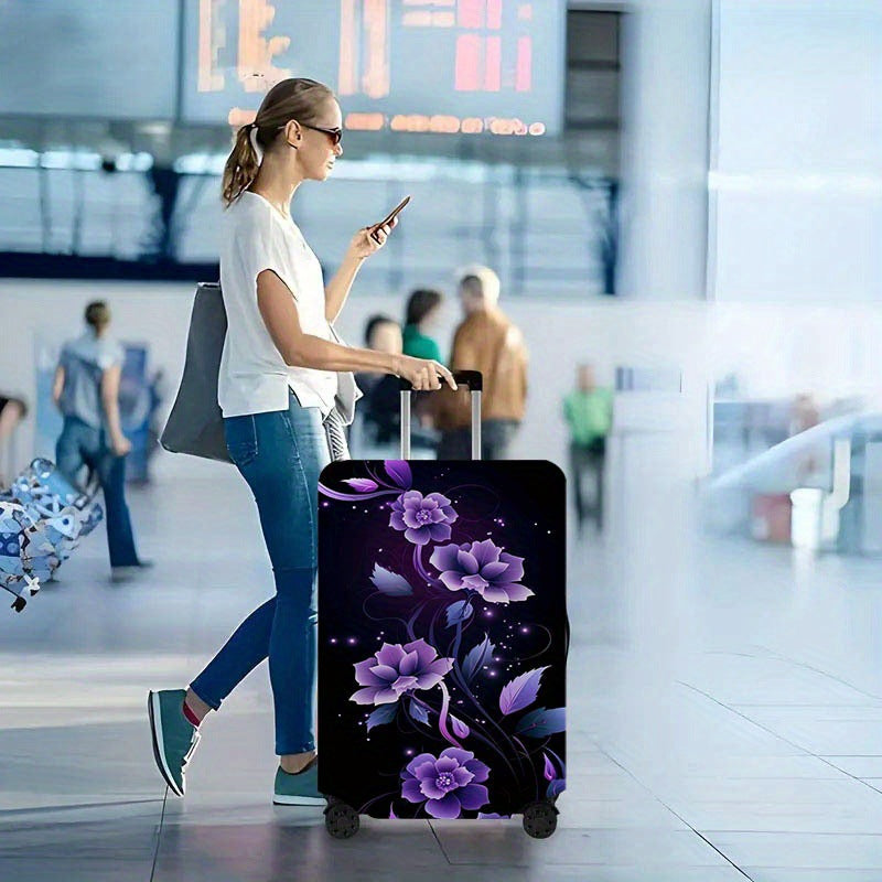 Damen Rollkoffer mit blumigem Dekor und stoßfester Hülle Brehn