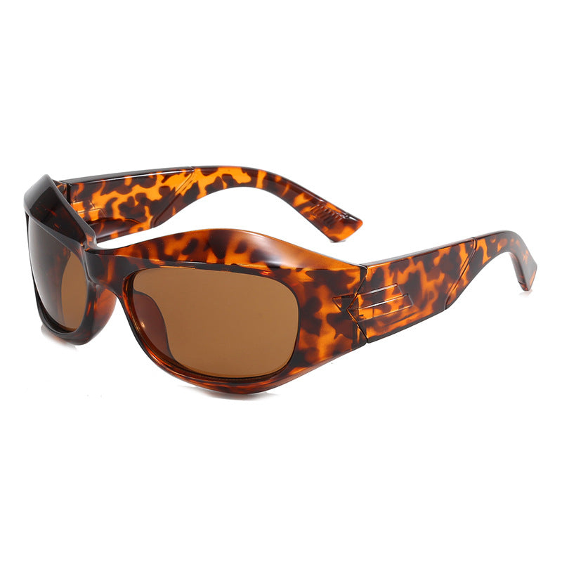 Damen Retro-Sonnenbrille im trendigen Schilddesign Brehn