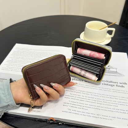 Kompakte Krokodilstruktur-Reißverschluss-Wallet