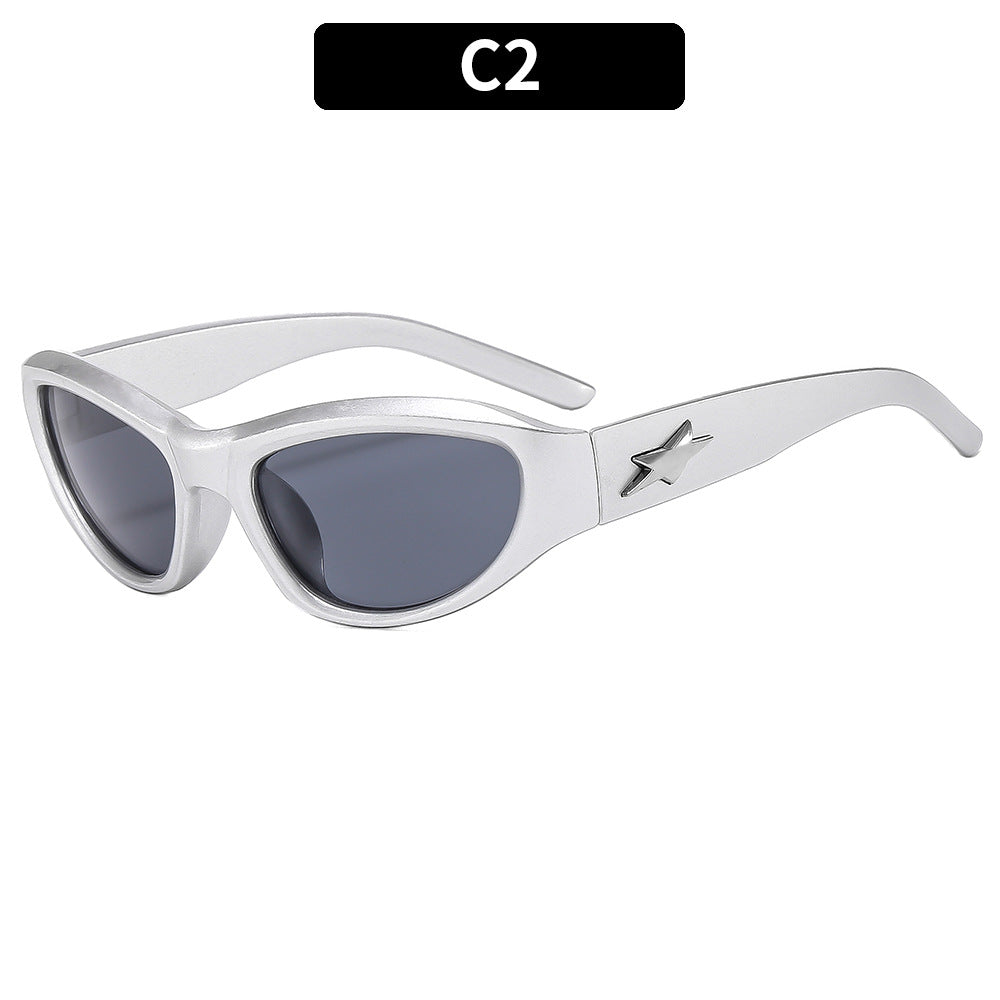 Stylische winkelförmige Katzenaugen-Sonnenbrille