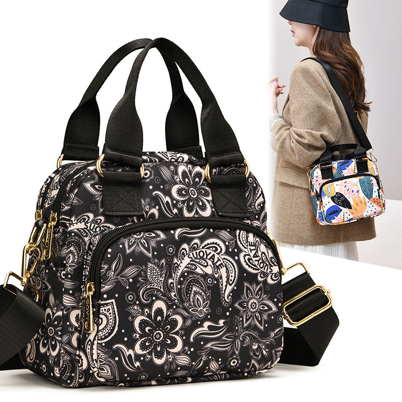 Stylische Blumendruck-Handtasche Brehn