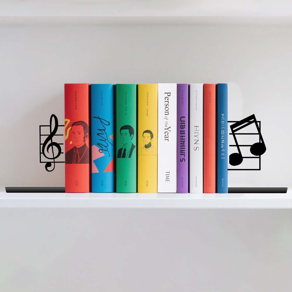 Musikalische Noten Buchstützen