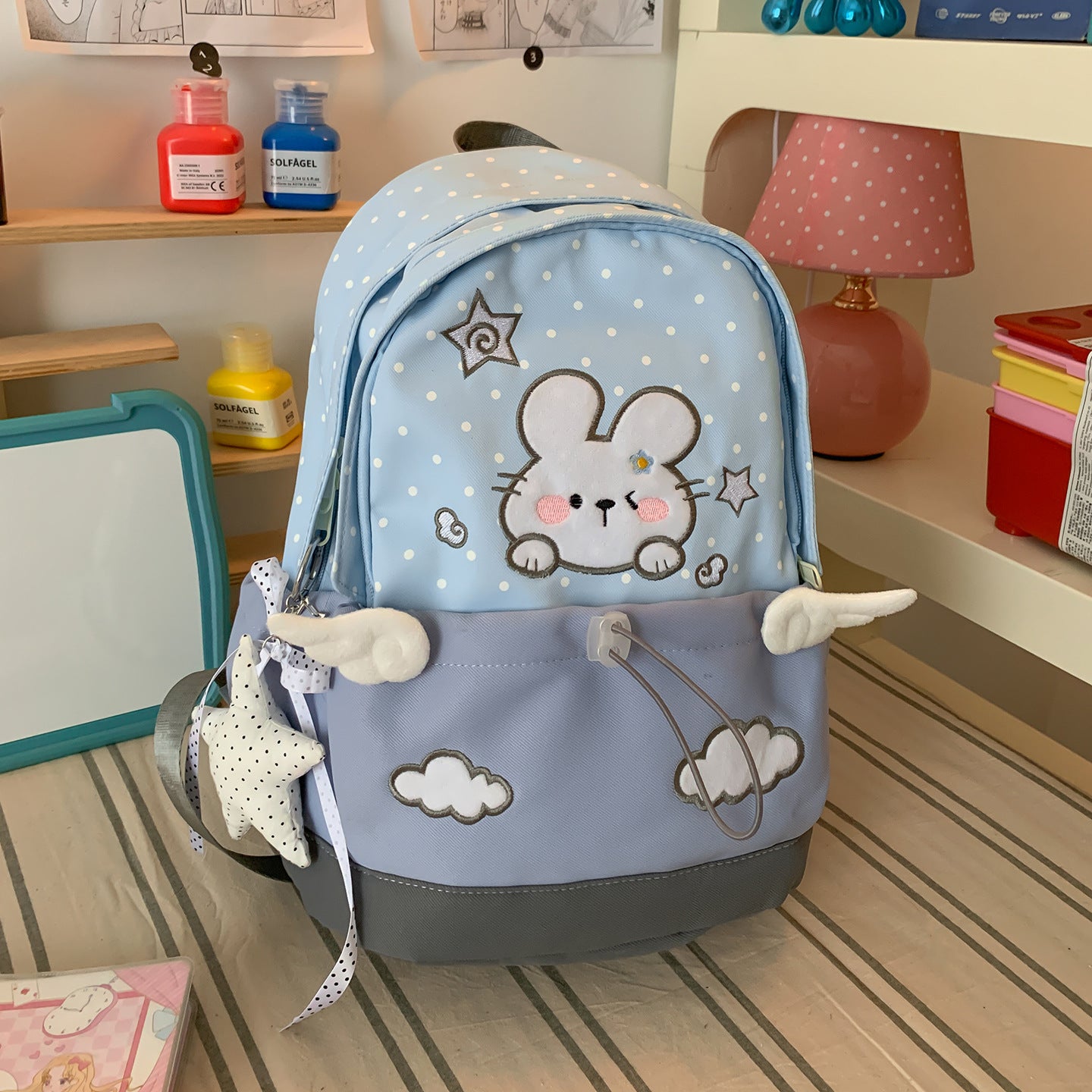 Spaß Grafik Kaninchen-Themen Rucksack