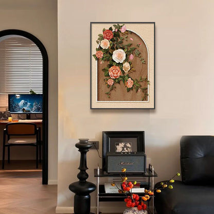 Blumreiche Wandkunst Druck