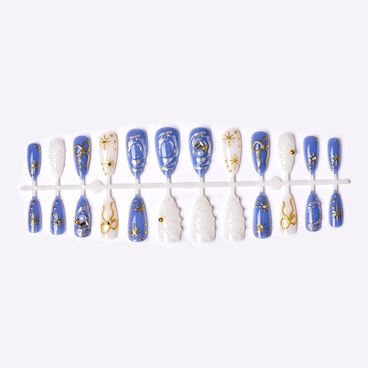 Luxuriöses dekoratives Press-On-Nagelset