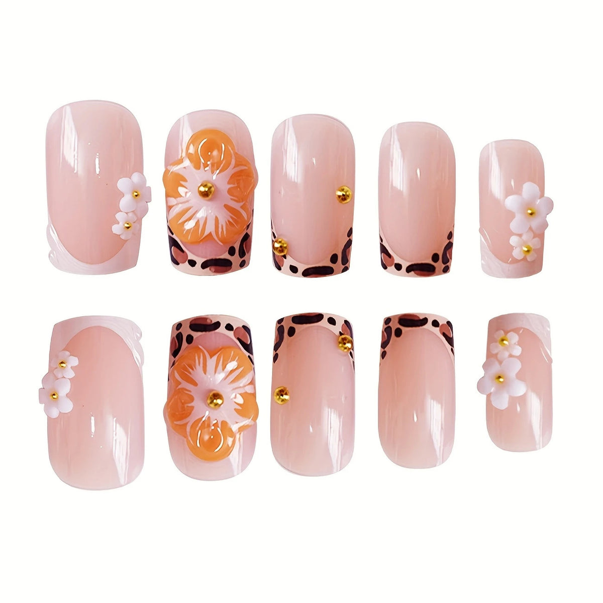 Künstlerisches Floral-Nageldesign Brehn