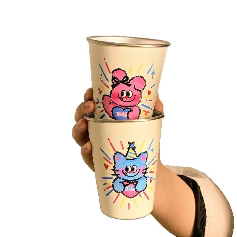 Kreative Trinkglas mit Lustigem Katzenmotiv Brehn