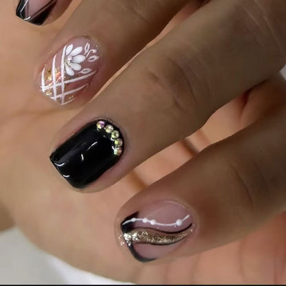 Dekorativer Press-On-Nagelset
