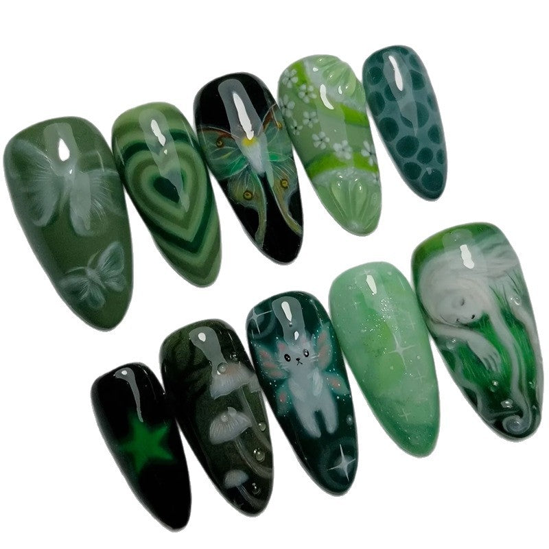 Künstlerisches Cartoon-Themen Press-On Nagelkunst Set Brehn