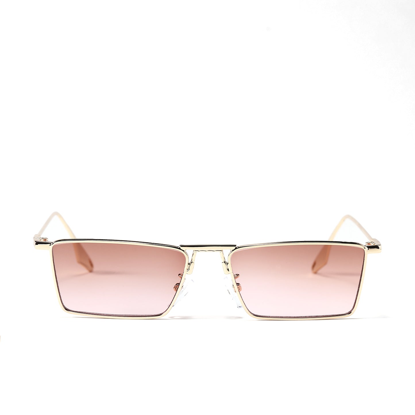 Damen elegante geometrische Sonnenbrille mit stylischem Metallrahmen Brehn