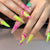 Künstlerische Neon-Stiletto-Press-On-Nägel Brehn