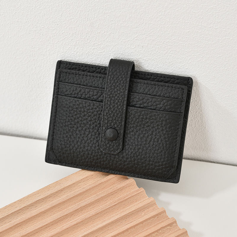 Premium Leder Snapverschluss Kartenhalter Brehn