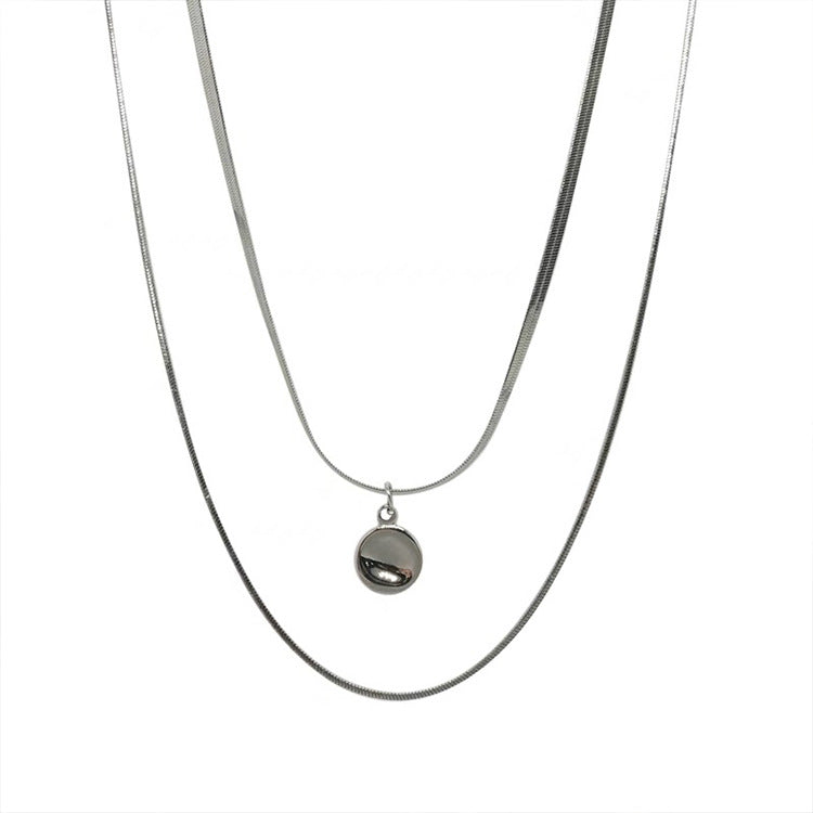 Elegante Mehrschichtige Silberkette Brehn