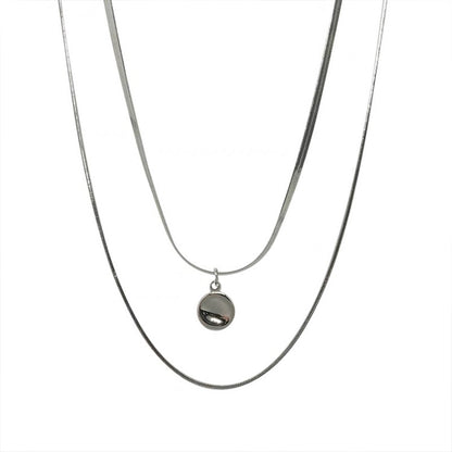 Elegante Mehrschichtige Silberkette Brehn