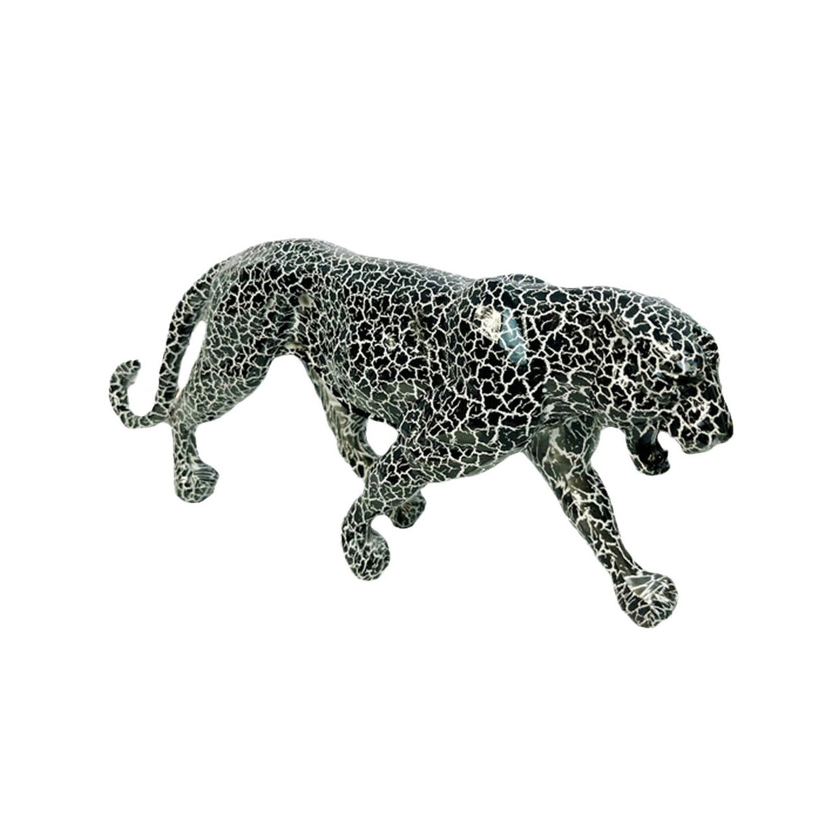 Dekorative Leopardenfigur aus Kunstharz Brehn