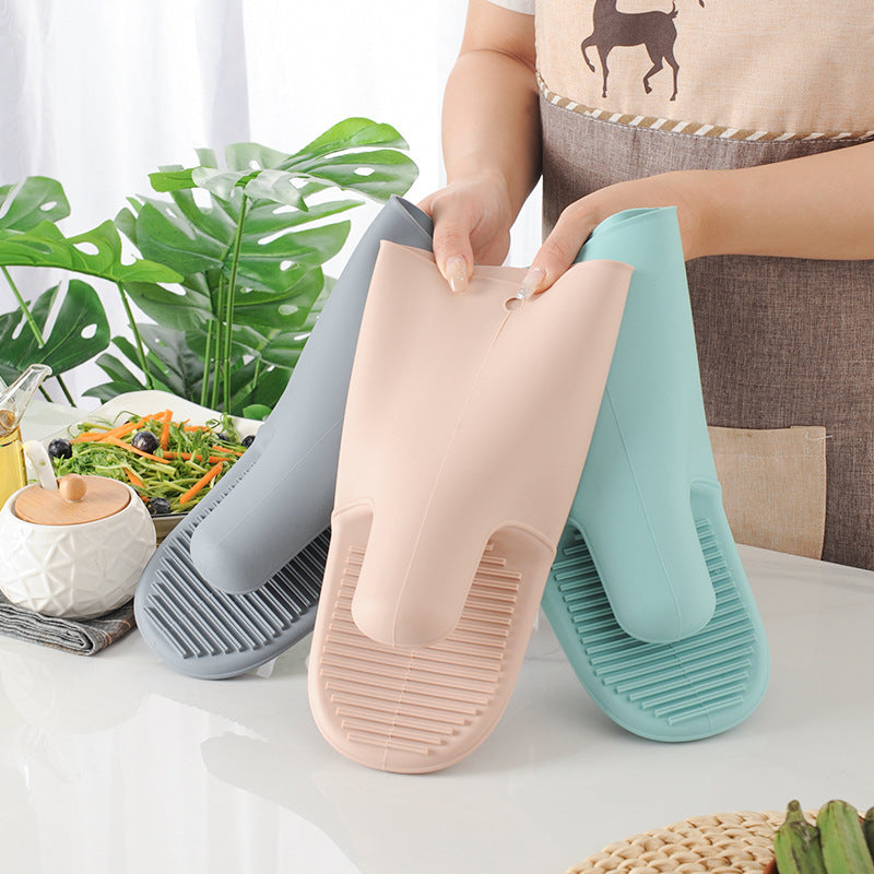 Silikon Küchenhandschuh mit Integrierten Reinigungsborsten Brehn