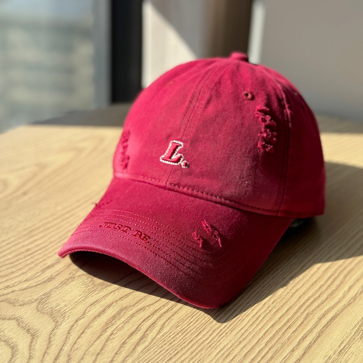 Damen Distressed Baumwoll-Baseballmütze Brehn