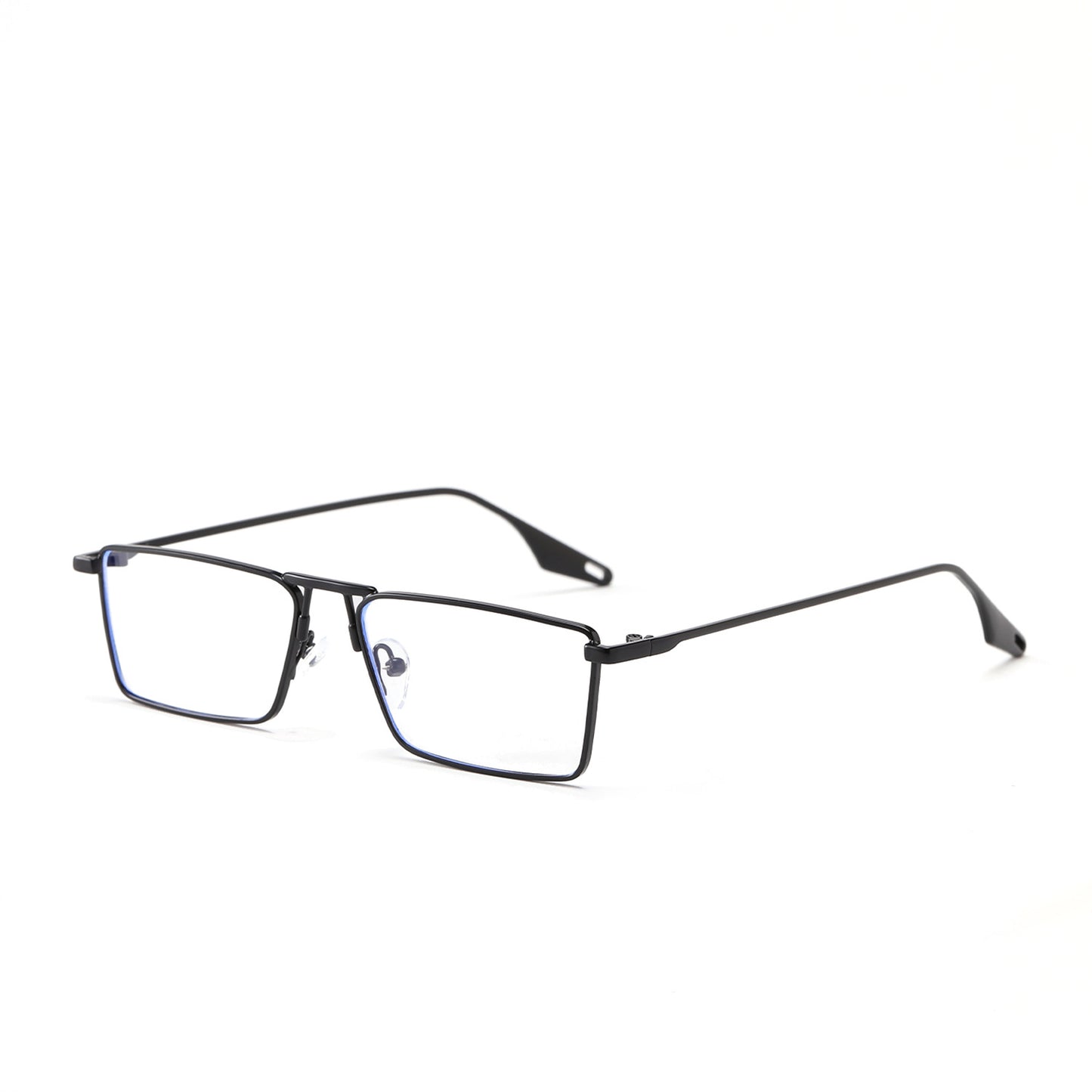 Damen elegante quadratische Sonnenbrille mit schmalem Metallrahmen und UV-Schutz Brehn