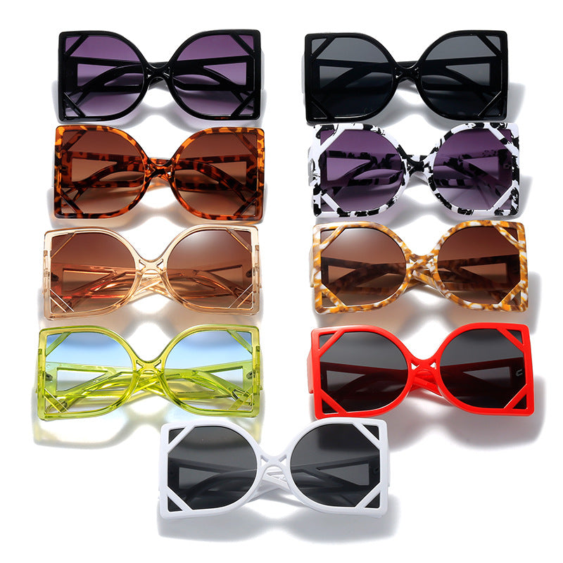 Damen geometrische Sonnenbrille mit exklusivem Design und UV-Schutz Brehn