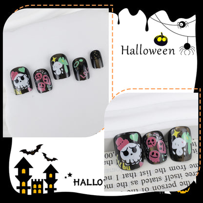Kunstnagelset mit kreativen gruseligen Motiven Brehn