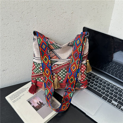 WoBohemian Stil Bestickte Schultertasche Brehn