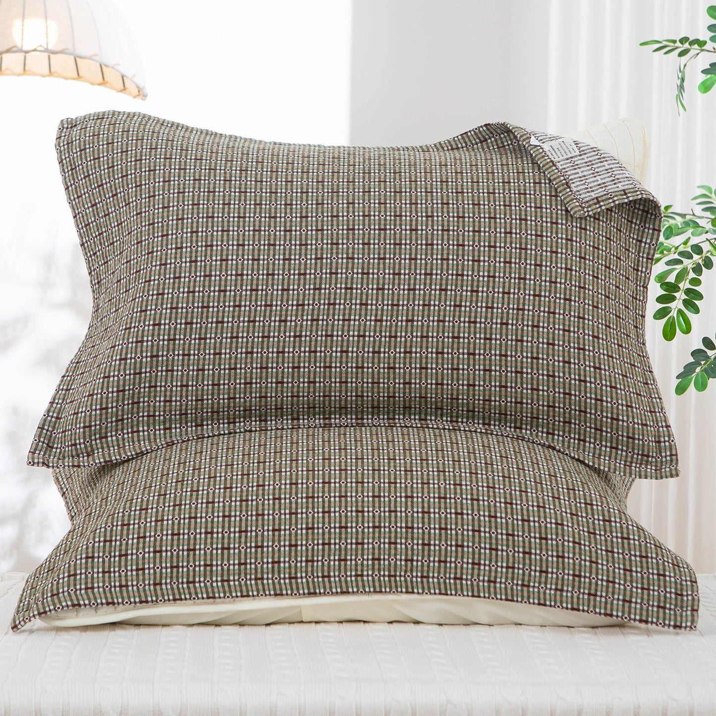 Damen Kissenbezug mit filigranem Blumenmotiv Brehn