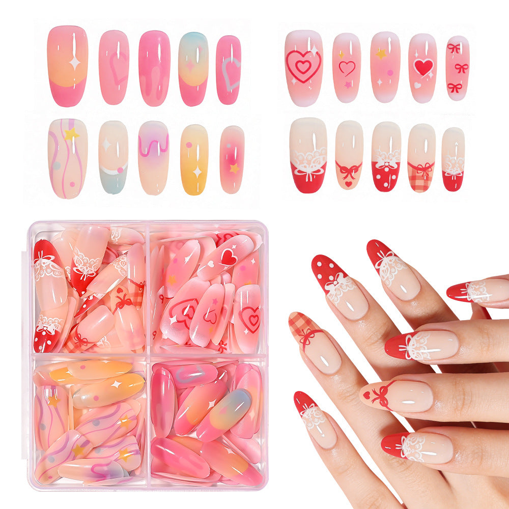 Herz-Themen Press-On Nagelkunst Set