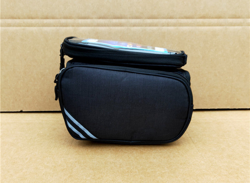 wasserdichte Fahrradlenkertasche mit Touchscreen-Oberseite und großzügigem Doppel-Compartiment und reflektierenden Akzenten Brehn