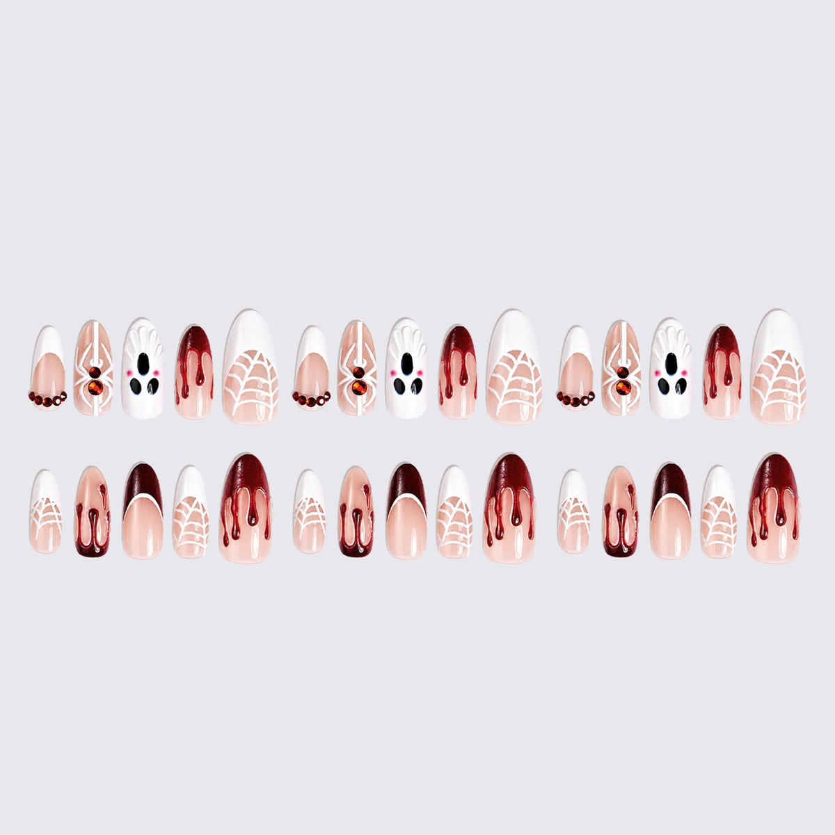 Halloween inspiriertes Kunstnagelset Brehn