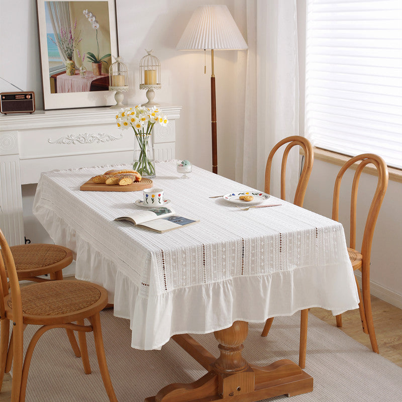 Strukturierte Spitzen-Tischdecke