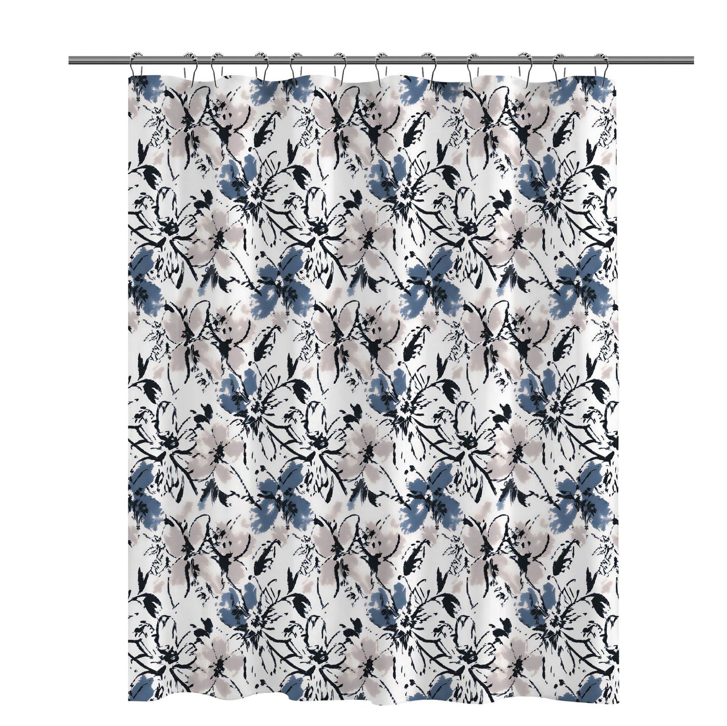 Künstlerische Blumenmuster Duschvorhang Brehn