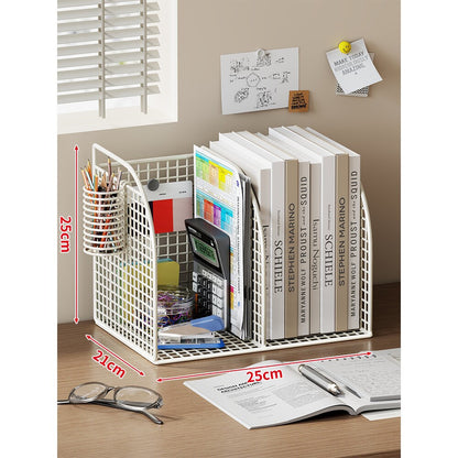 Mesh Desktop Multi-Compartment Datei- und Schreibwarenorganisator mit Stiftbecher