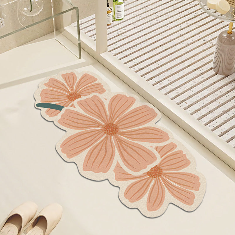 Dekorativer Floral Badteppich Brehn