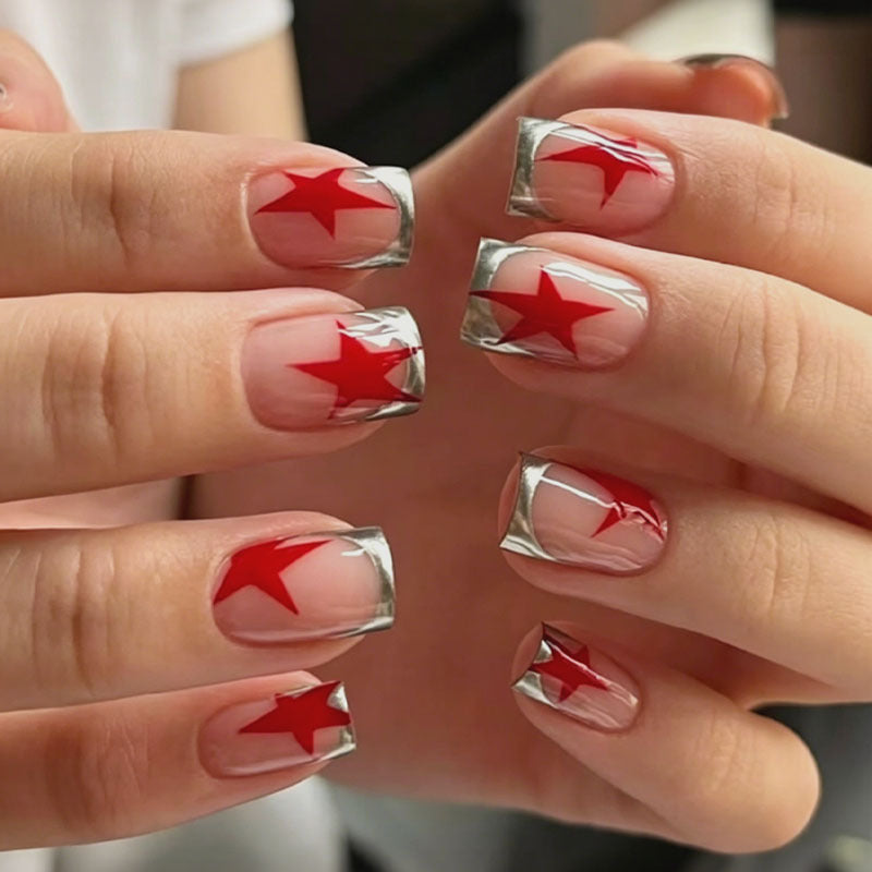 Kunstnagelset mit glamourösen Sternen-Designs Brehn